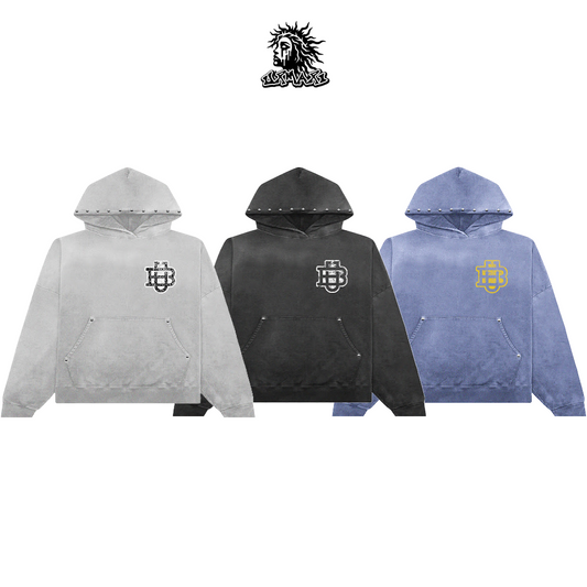 “UB” Studded Hoodie